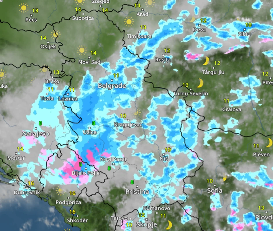 Kiša sutra u 19 sati