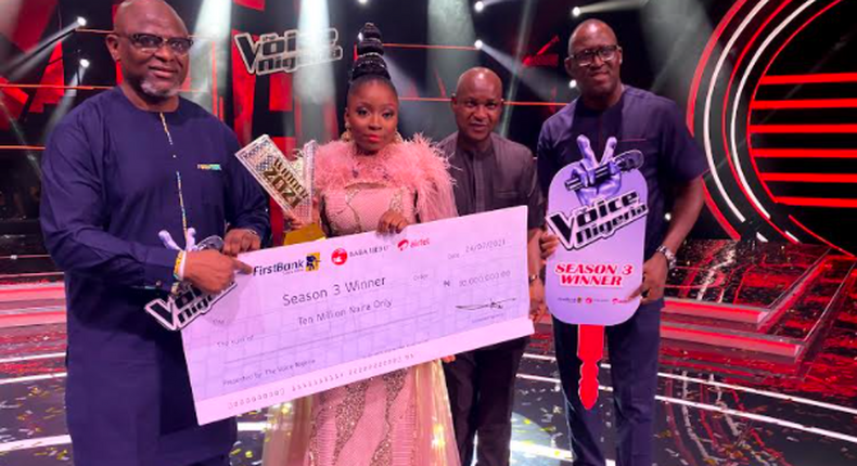 Esther Benyeogo emerges as the winner of the Voice Nigeria season 3.