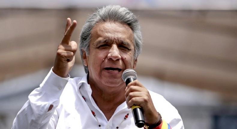 Lenin Moreno, seen here after his victory in Ecuador's presidential election in April, takes office from outgoing president Rafael Correa