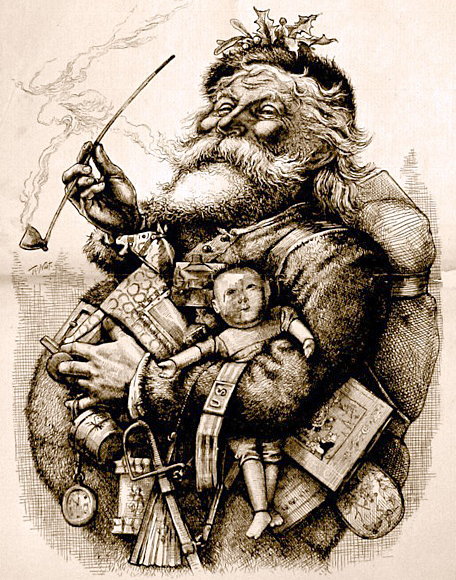 Wizerunek św. Mikołaja na ilustracji Thomasa Nasta w Harper’s Weekly z 1881 r.