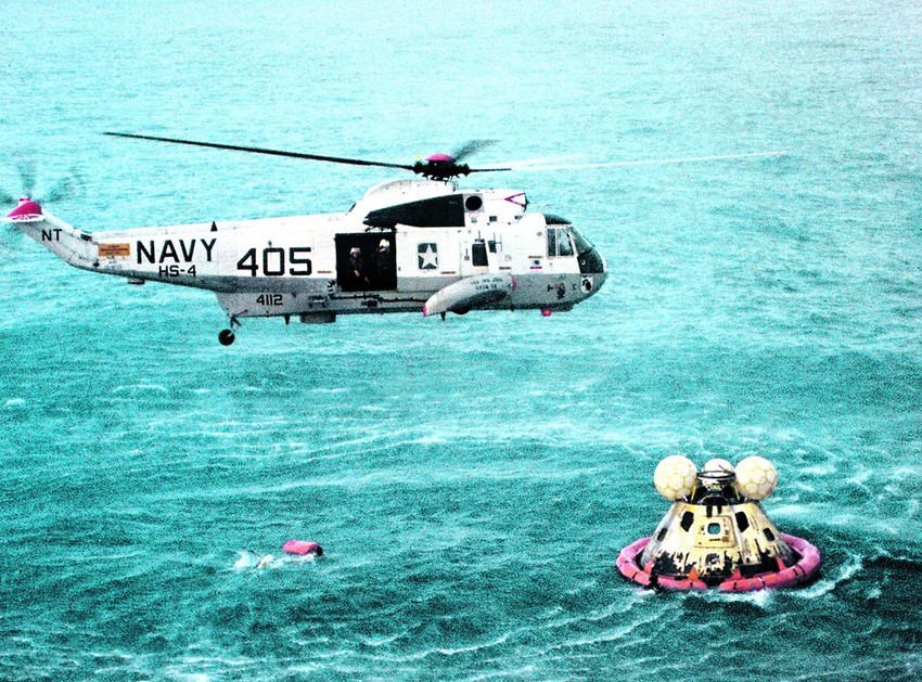 Lunarni modul snimljen neposredno pre povratka u Zemljinu atmosferu