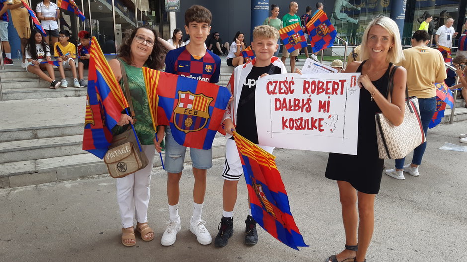 Na Camp Nou nie brakowało polskich akcentów