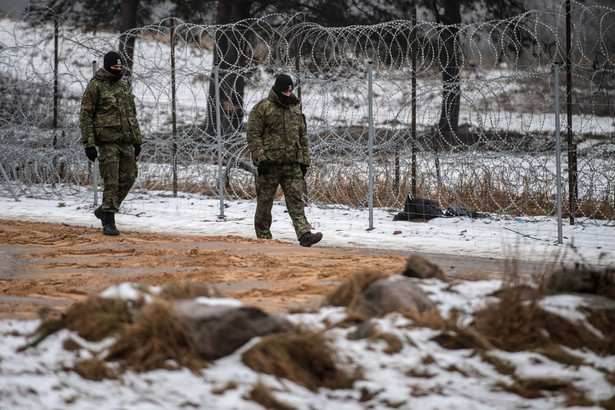 Okolice zamkniętego przejścia granicznego z Białorusią w Kuźnicy