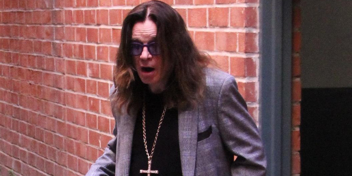 Ozzy Osbourne out and about running errands