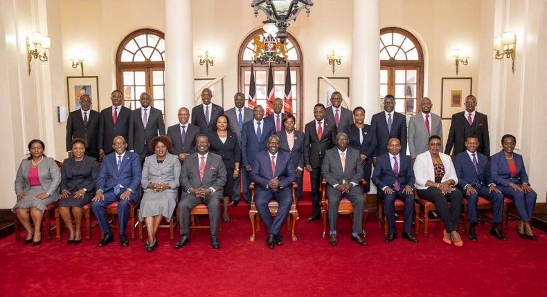 The President William Ruto, his deputy and members of the Cabinet