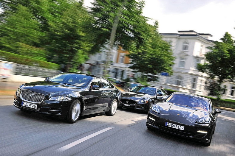 Garnitur w rozmiarze V8: Porsche Panamera S kontra Maserati Quattroporte i Jaguar XJ