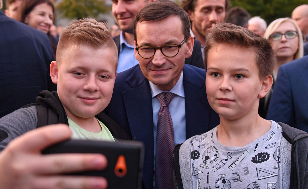 Mateusz Morawiecki na spotkaniu wyborczym