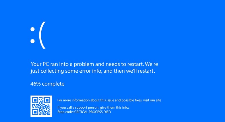 Many Windows computers are displaying a blue screen of death message.Svitlana Hruts/ Getty Images