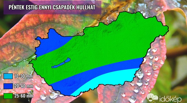 Rengeteg eső érkezik Fotó: Időkép