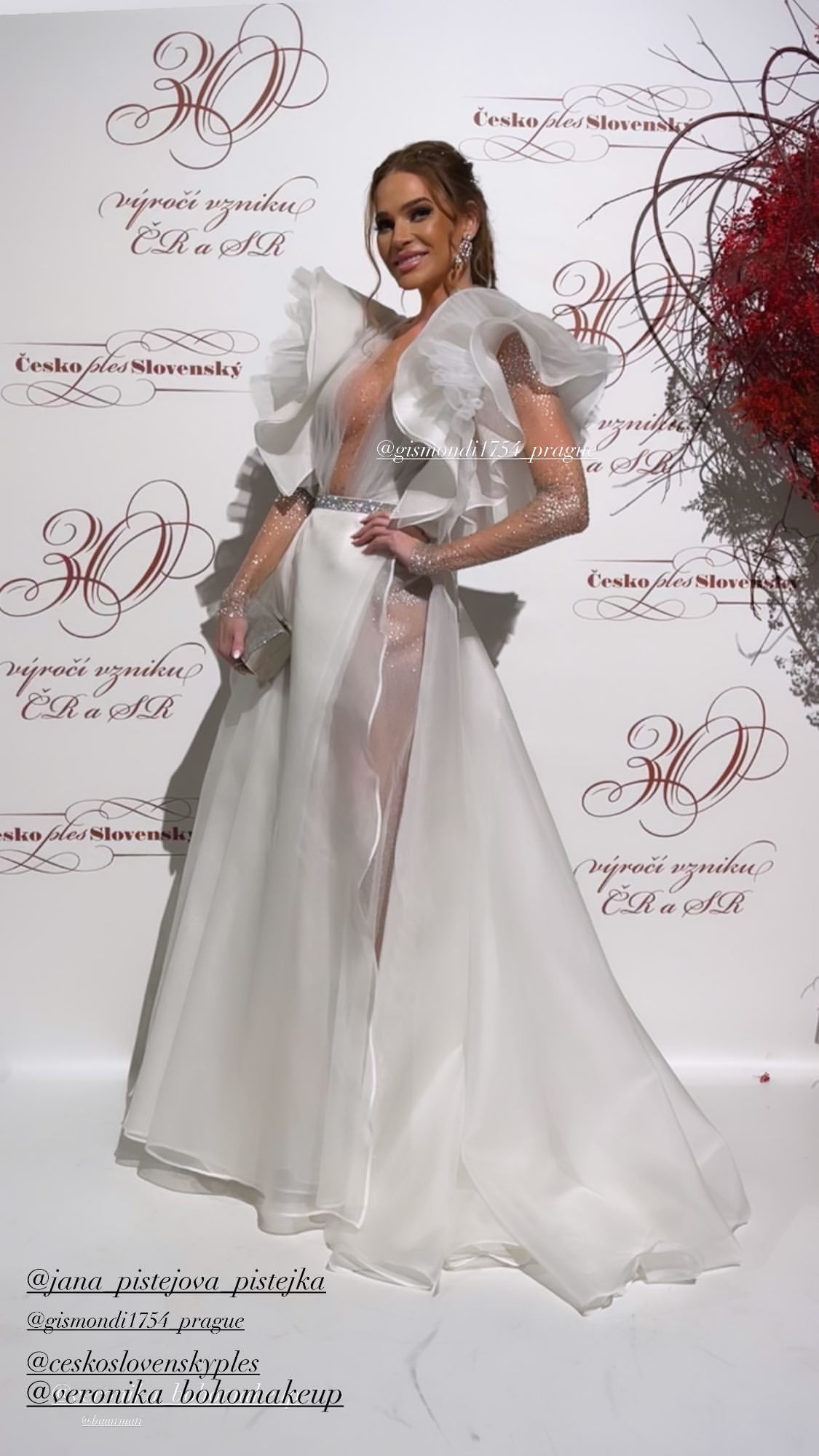 Andrea Verešová na Česko-Slovenskom plese. 