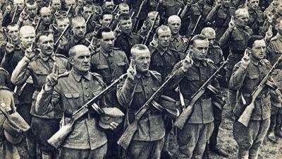 Warszawska Dywizja Piechoty im. Tadeusza Kościuszki składa przysięgę w rocznicę bitwy pod Grunwaldem, 15 lipca 1943 r.