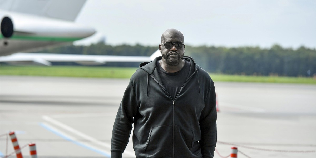 Shaquille O'Neal na warszawskim lotnisku