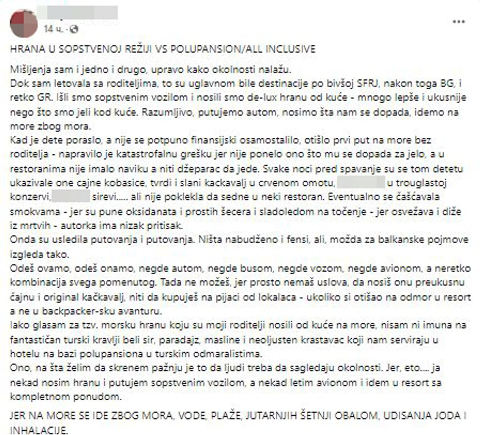 Lidijina objava unutar grupe LFG (1)