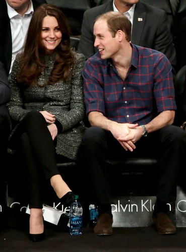 Książę William i księżna Catherine na meczu NBA