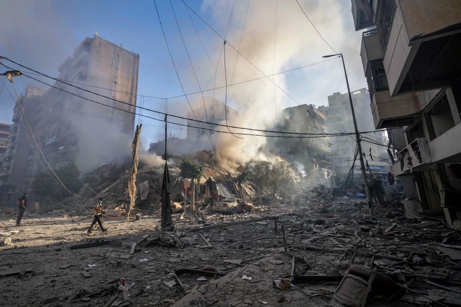 Dim nakon izraelskog vazdušnog udara na Dahije, južno predgrađe Bejruta u Libanu, 3. oktobra