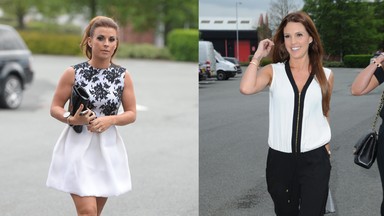 Coleen Rooney i Danielle O'Hara na prezentacji kolekcji Philipa Armstronga