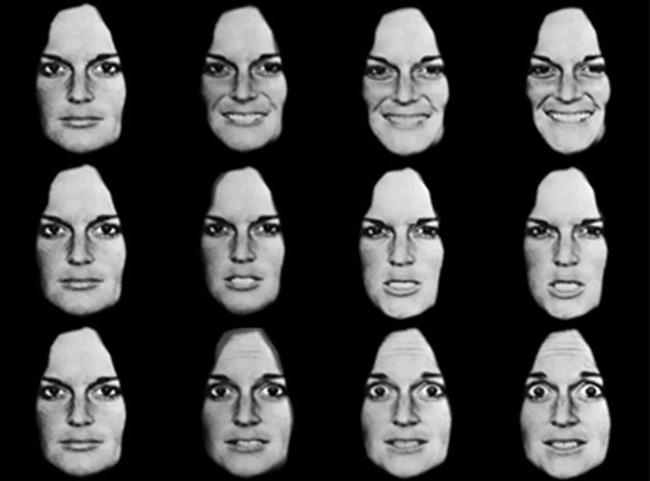 U prvoj koloni su neutrlani izrazi lica