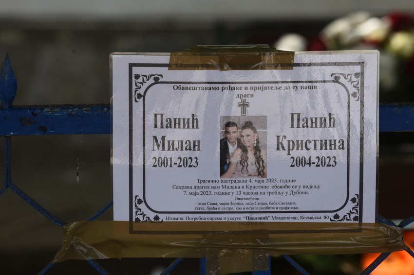 Kristina i Milan Panić Mladenovac umrlica