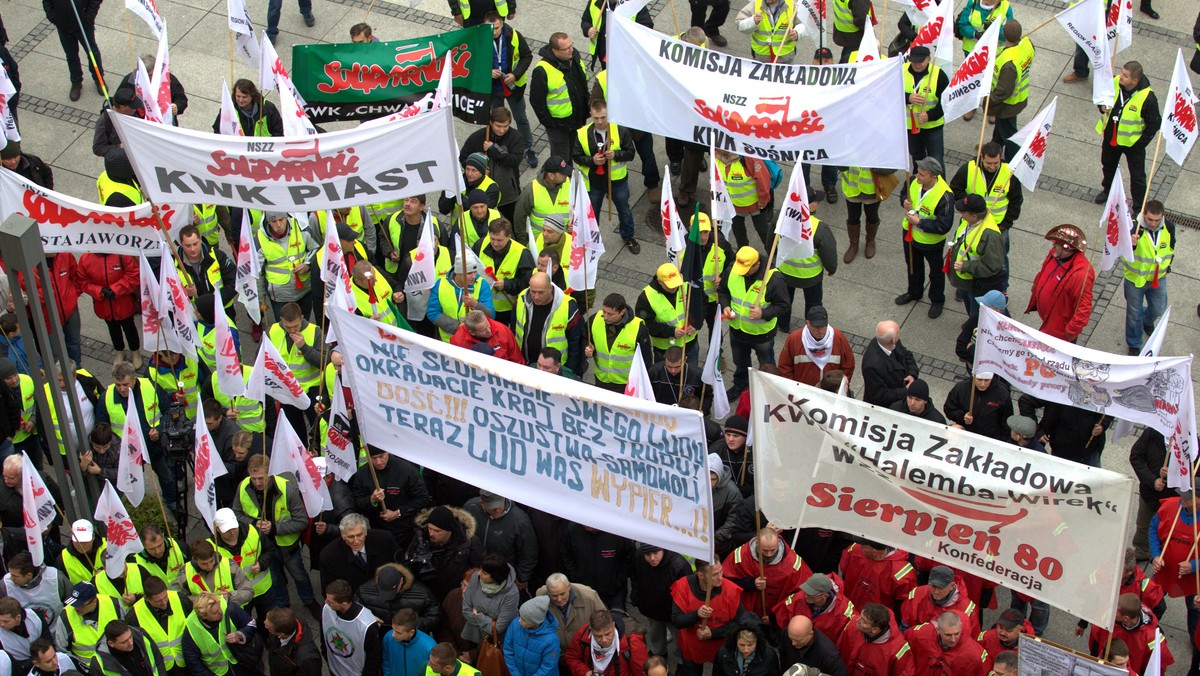 RUDA ŚLĄSKA PROTEST GÓRNIKÓW (protest górników)