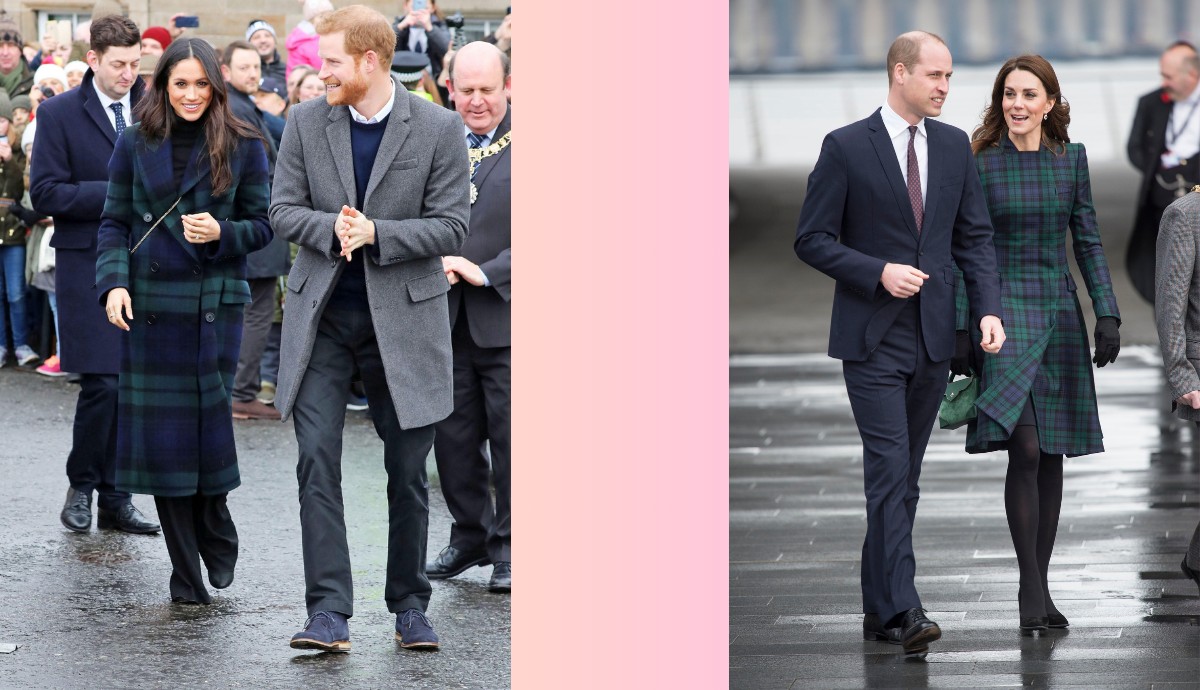 A királyi család imádja a skótkockákat. Meghan Markle első skóciai útján ezzel a kabáttal tisztelgett, Katalin hercegnét pedig rendszeresen látni skótkockás ruhadarabokban. 
