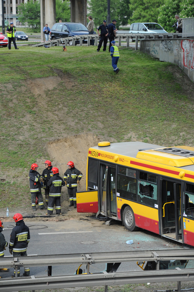 WARSZAWA WYPADEK AUTOBUSU