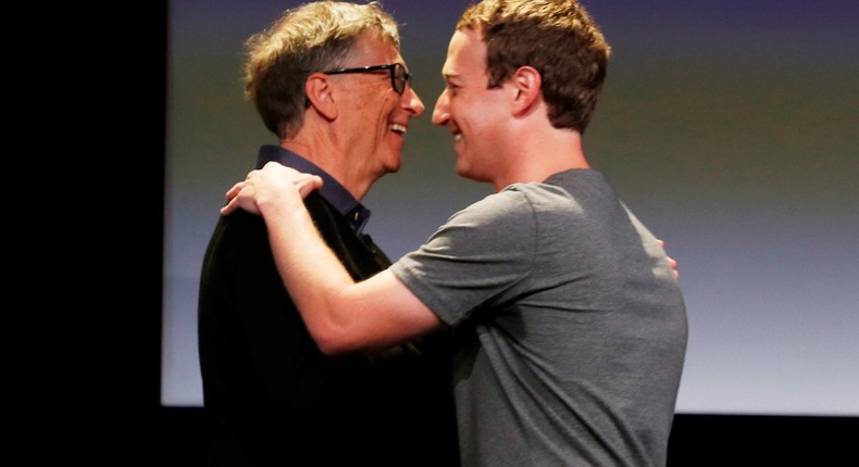 Bill Gates and Mark Zuckerberg.