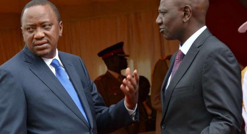 File image of President Uhuru Kenyatta and Deputy President William Ruto