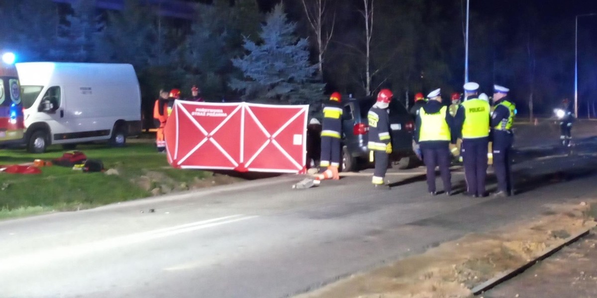 Wypadek w Wawrowie. Zginął kierowca volkswagena