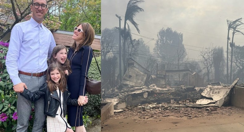 Alisa Wolfson's home was destroyed by the wildfires that swept through Los Angeles and its surrounding areas this week.Photos courtesy of Alisa Wolfson