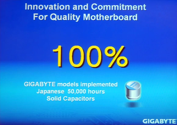 Wszystkie produkowane przez Gigabyte'a płyty główne mają polimerowe kondensatory