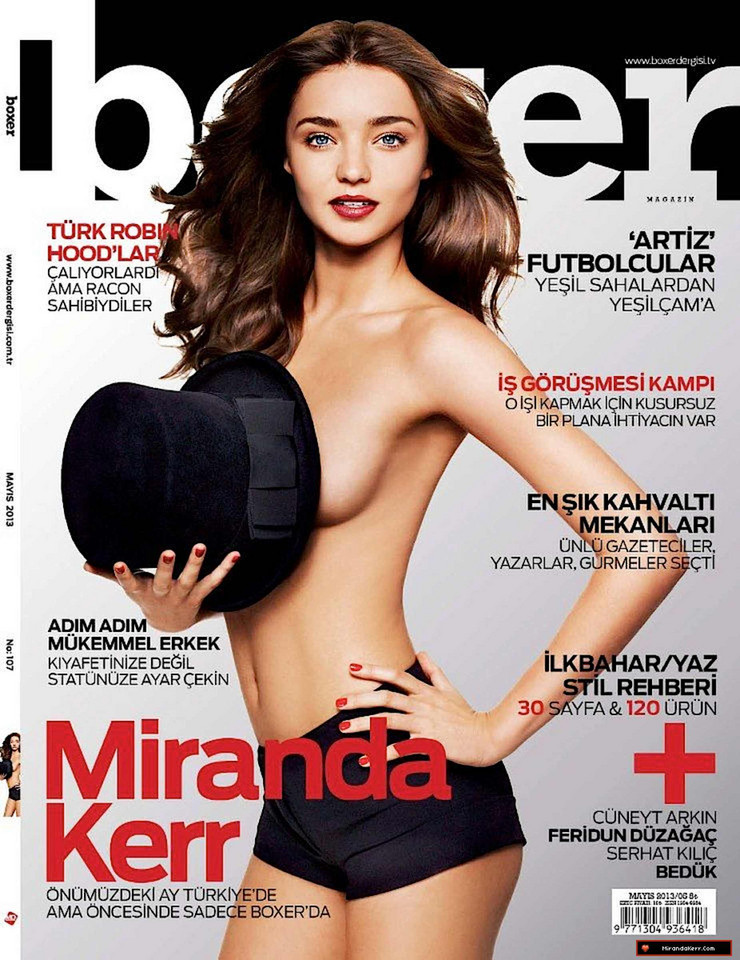 Miranda Kerr na okładce tureckiego magazynu dla panów