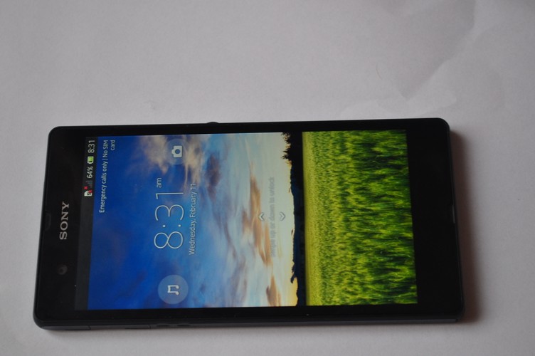 Xperia Z z włączonym ekranem