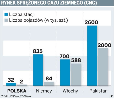 Rynek sprzężonego gazu ziemnego (CNG)