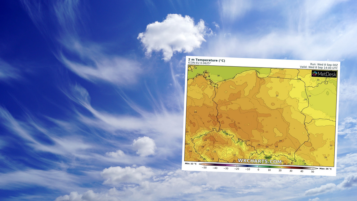 Pogoda na środę 8 września 2021. Dużo słońca i jeszcze cieplej. Prognoza pogody