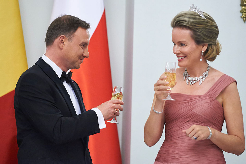 Andrzej Duda i królowa Matylda