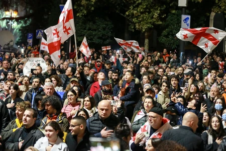 Protesti nakon parlamentarnih izbora u Tbilisiju, Gruzija, 28. oktobra