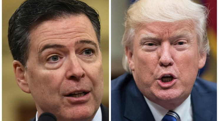 James Comey, korábbi FBI-igazgató (balra) és Donald Trump viszonya igen feszült (Forrás: AFP)
