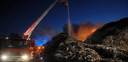 Pożar sortowni odpadów w Studziankach