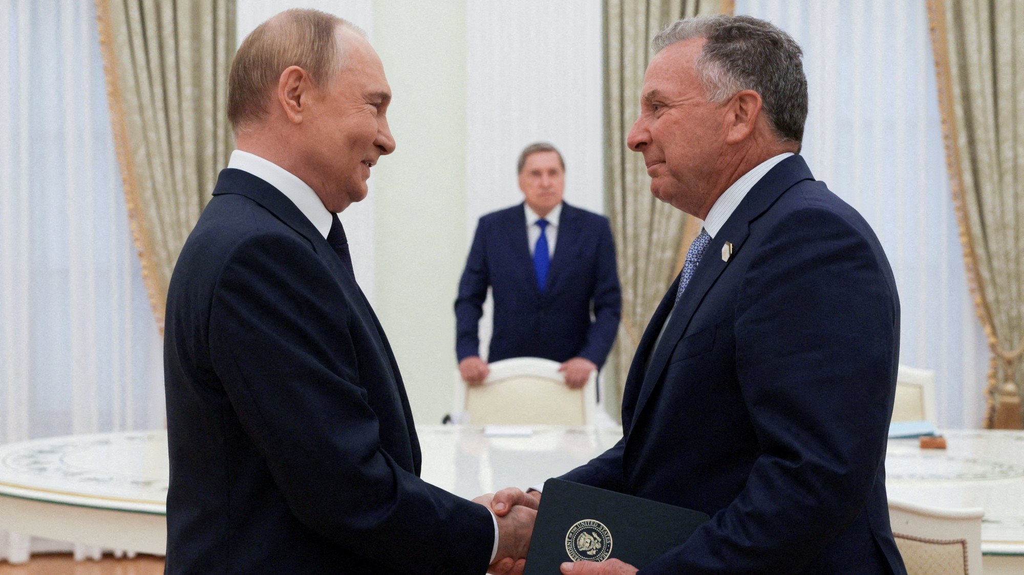 Ruský prezident Vladimir Putin privítal vyslanca amerického prezidenta Donalda Trumpa Stevea Witkoffa, Sputnik/Gavriil Grigorov