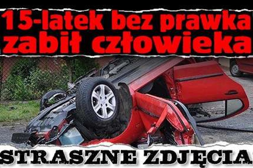 15-latek bez prawka zabił człowieka. Straszne zdjęcia