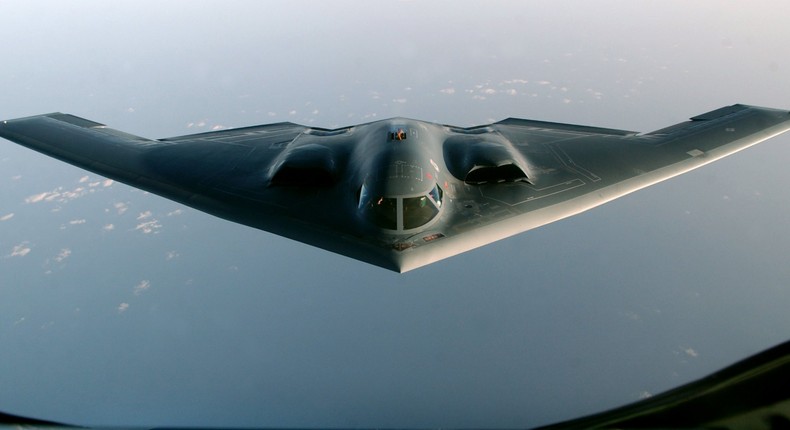 B2 SPIRIT BOMBER SEEN AFTER FLYING A MISSION OVER IRAQ