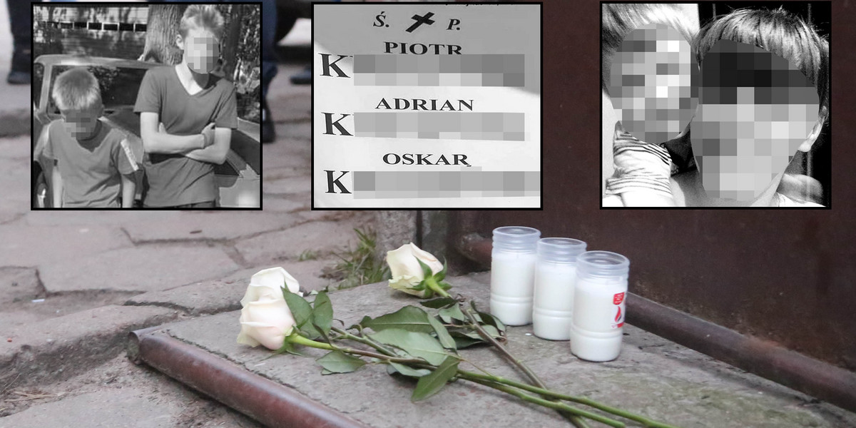 Okrutna zbrodnia wstrząsnęła Płockiem. W środowe przedpołudnie, 9 marca, w mieszkaniu przy ulicy Wyszogrodzkiej znaleziono zakrwawione ciała trzech braci. Oskar, Adrian i Piotr mieli rany cięte szyi. Ktoś podciął im gardła...