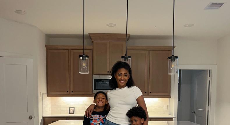Earlier this year, Keyana Darling and her two sons moved to Katy, Texas, a smaller spot outside Houston.Courtesy of Keyana Darling