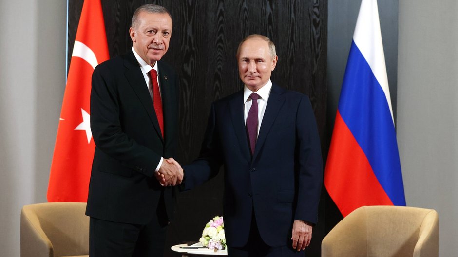 Prezydent Turcji Recep Tayyip Erdogan i prezydent Rosji Władimir Putin