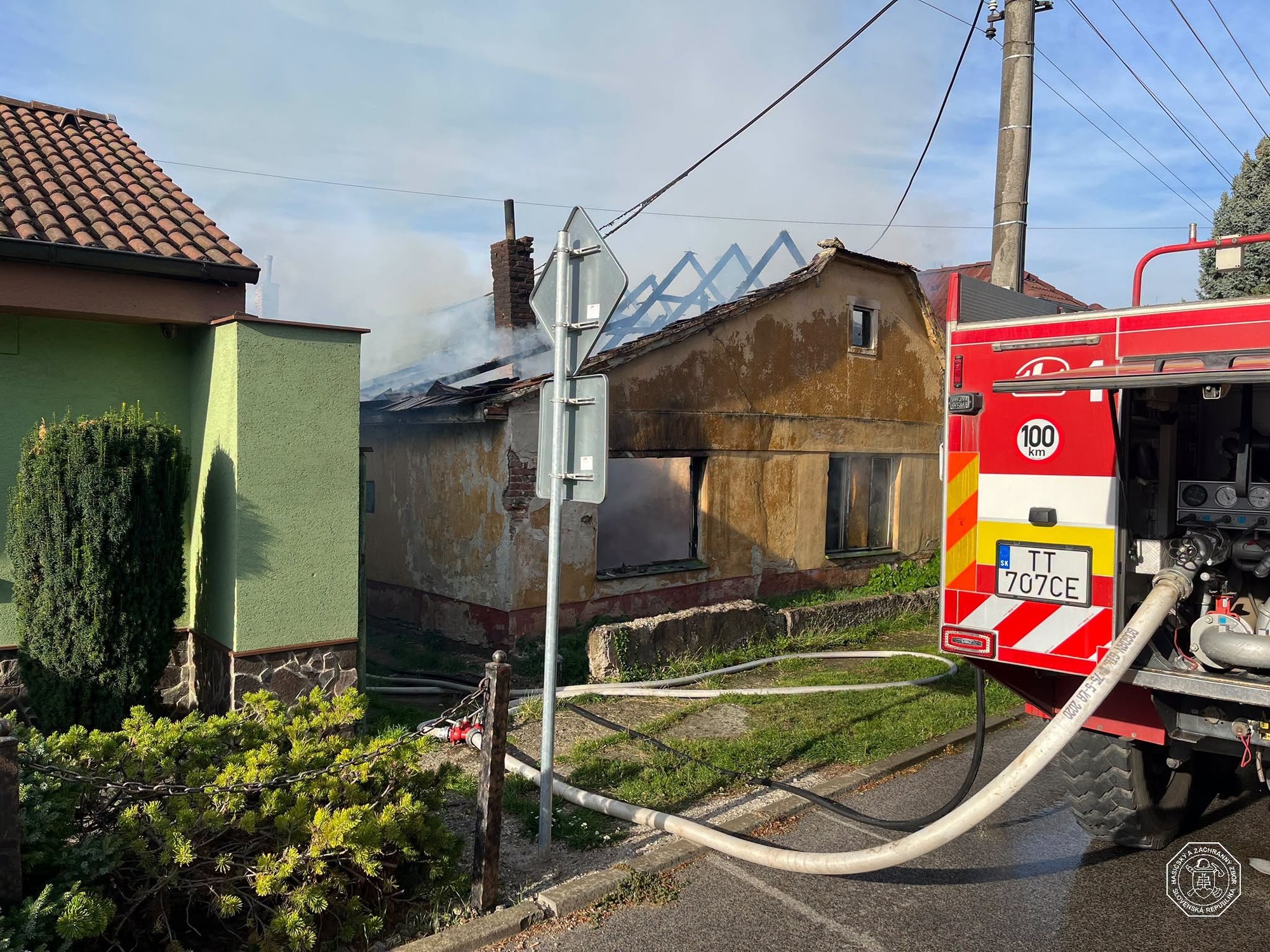 Požiar rodinného domu v Trnave- Modranke.