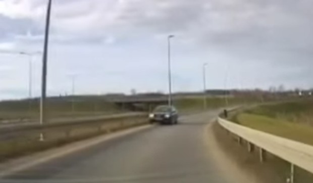 Kontra smer na naplatnoj stanici Požarevac