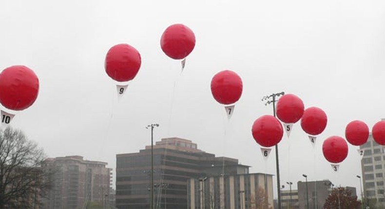 On December 5, 2009, in less than seven hours, the Massachusetts Institute of Technology (MIT)s Red Balloon Challenge Team found all ten balloons.DARPA