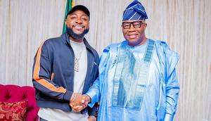 Senate President Akpabio meets Afrobeats star Davido in Abuja
