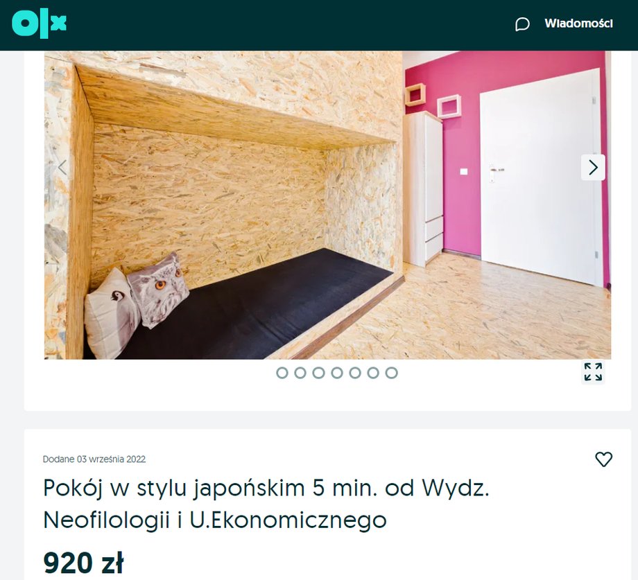 Ogłoszenie w serwisie OLX pojawiło się na początku września.