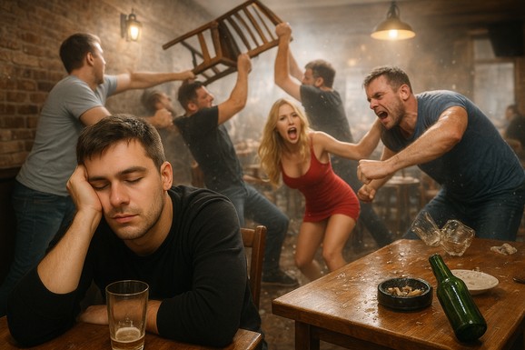 (VIDEO) MASOVNA TUČA U KAFANI Pesnice sevaju, peva Toma Zdravković, jedan čovek SPAVA, "utrčava" i ŽENA: Ovo ni Kusturica ne bi smislio!